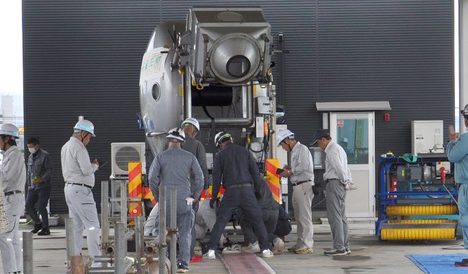 福井市にて施工実演